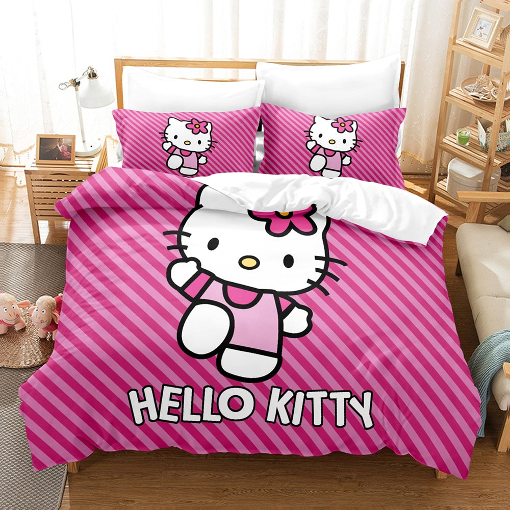 Hello Kitty Csíkos Paplanhuzat