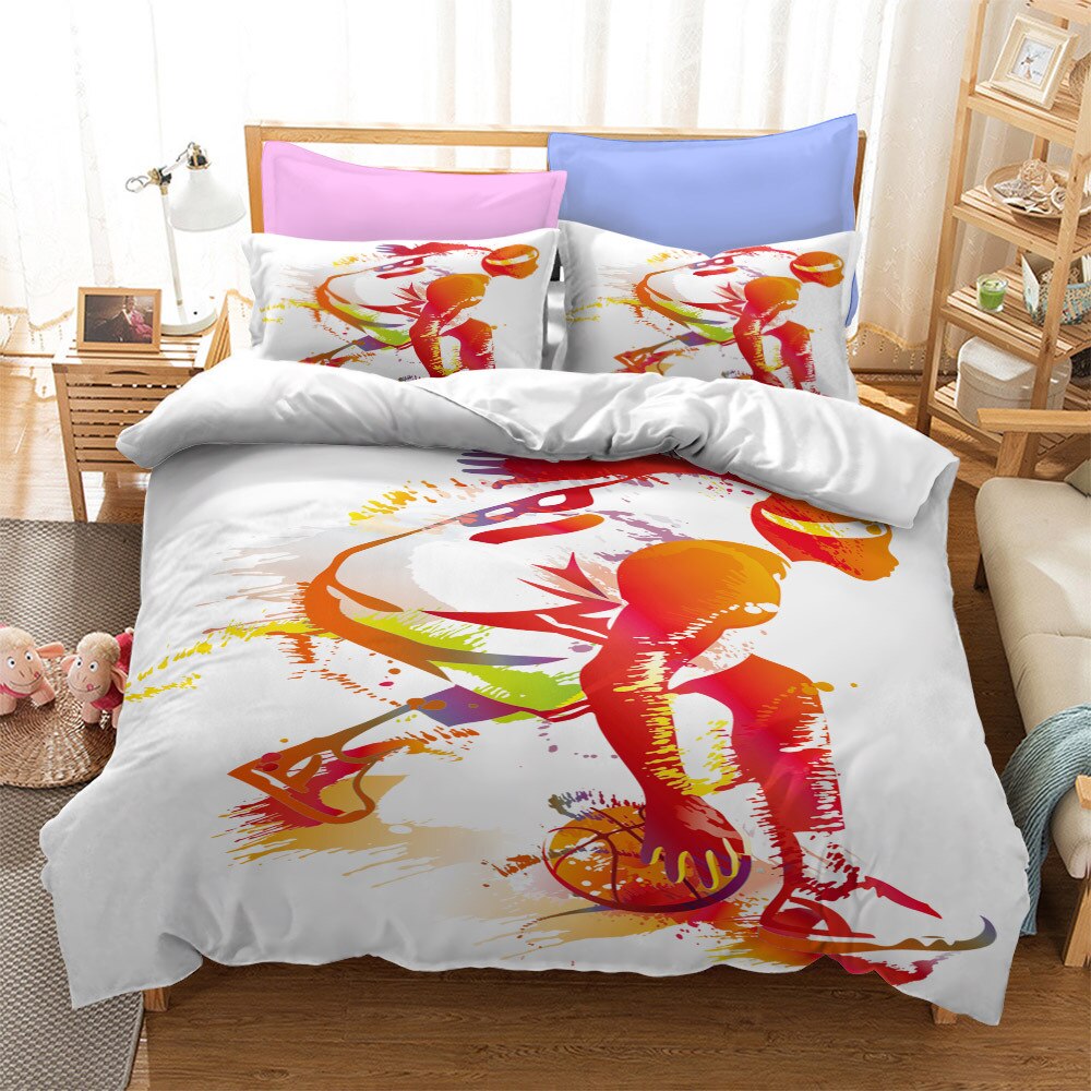 Tarka Fehér Kosárlabdázó Paplanhuzat