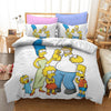 Hvidt Dynebetræk The Simpsons Family