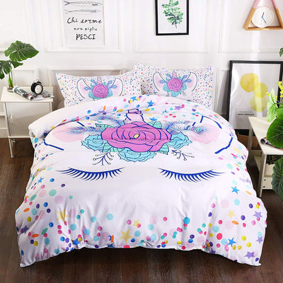 Fehér Sleeping Unicorn Paplanhuzat
