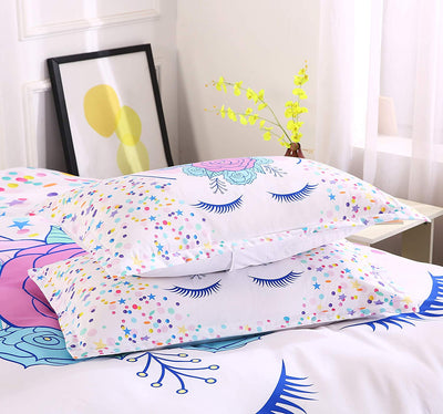 Fehér Sleeping Unicorn Paplanhuzat
