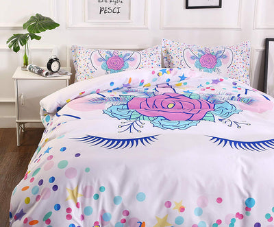 Fehér Sleeping Unicorn Paplanhuzat