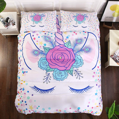 Fehér Sleeping Unicorn Paplanhuzat