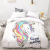 Tarka Unicorn Fehér Paplanhuzat