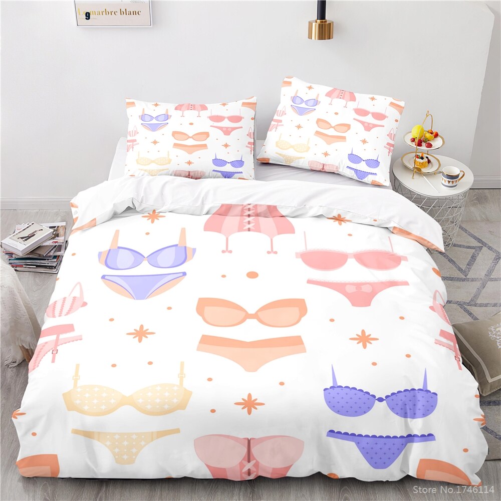 Fehér Paplanhuzat Többszínű Fehérnemű