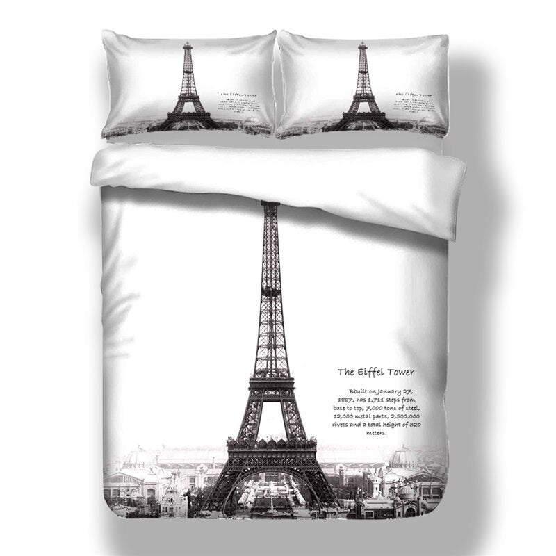 Fehér Eiffel-Torony Paplanhuzat