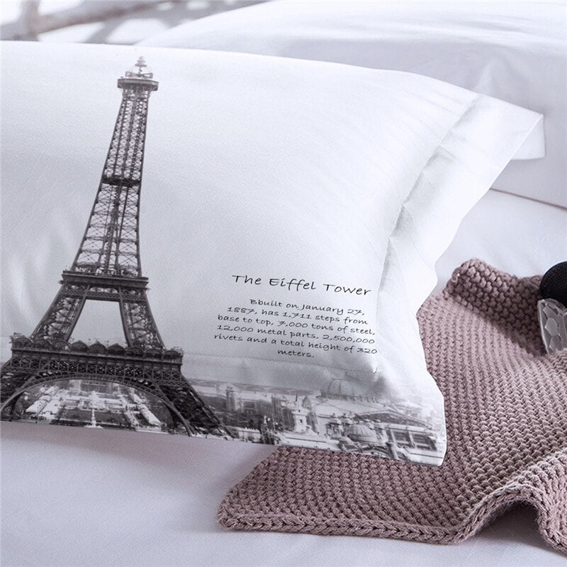 Fehér Eiffel-Torony Paplanhuzat