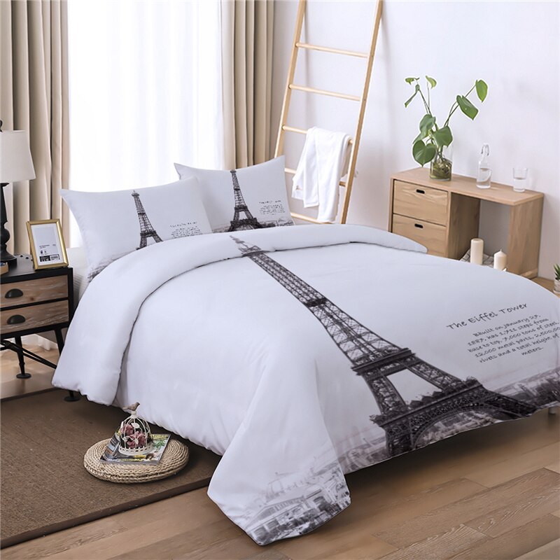 Fehér Eiffel-Torony Paplanhuzat