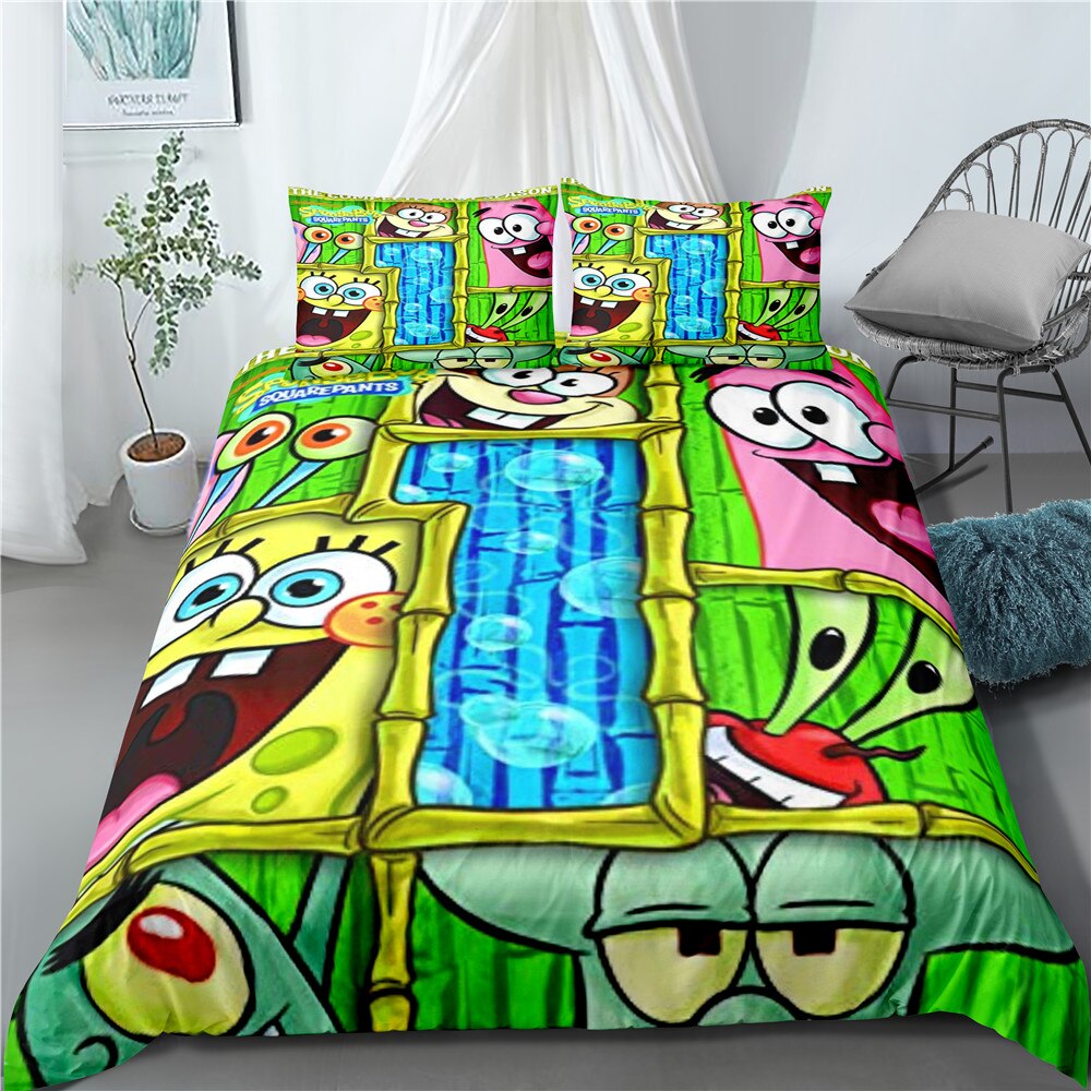 Paplanhuzat Spongebob Squarepants Krabs, Squidward, Patrick És Sandy