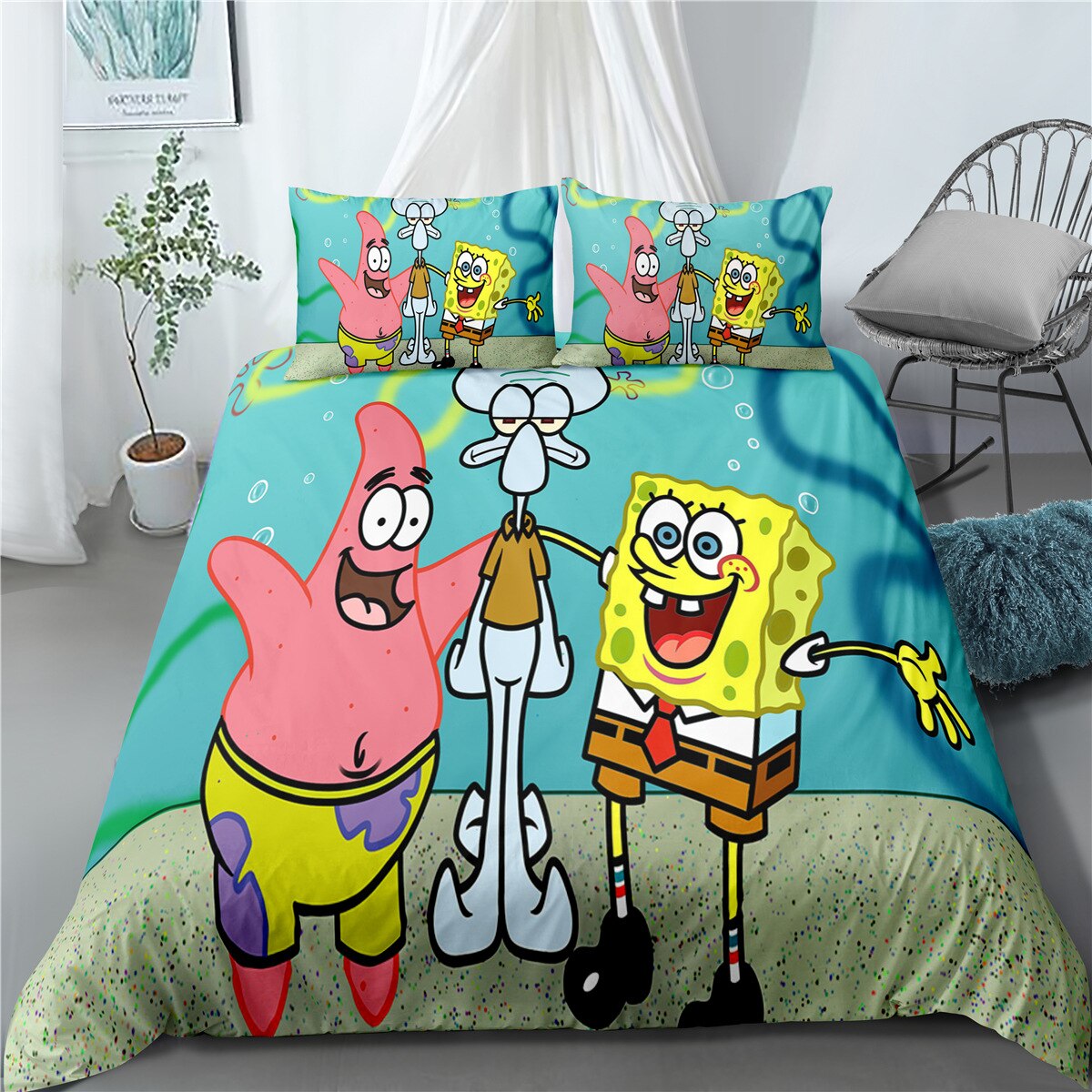 Paplanhuzat Spongyabob Kockanadrág Patrick És Squidward