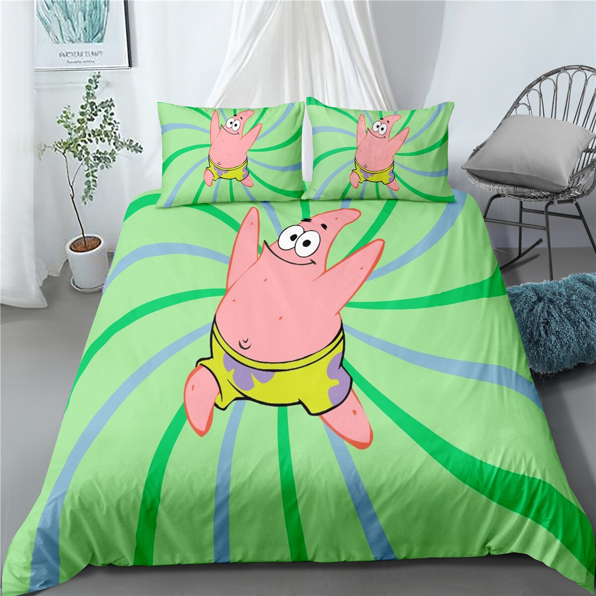 Spongya Bob Patrick Zöld Paplanhuzat