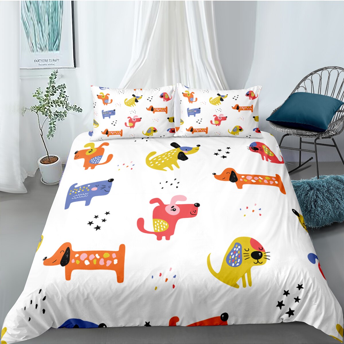Színes Kutyák Paplanhuzat