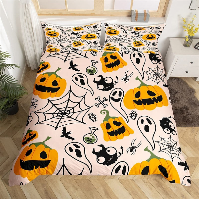 Halloween Tök És Pókháló Paplanhuzat