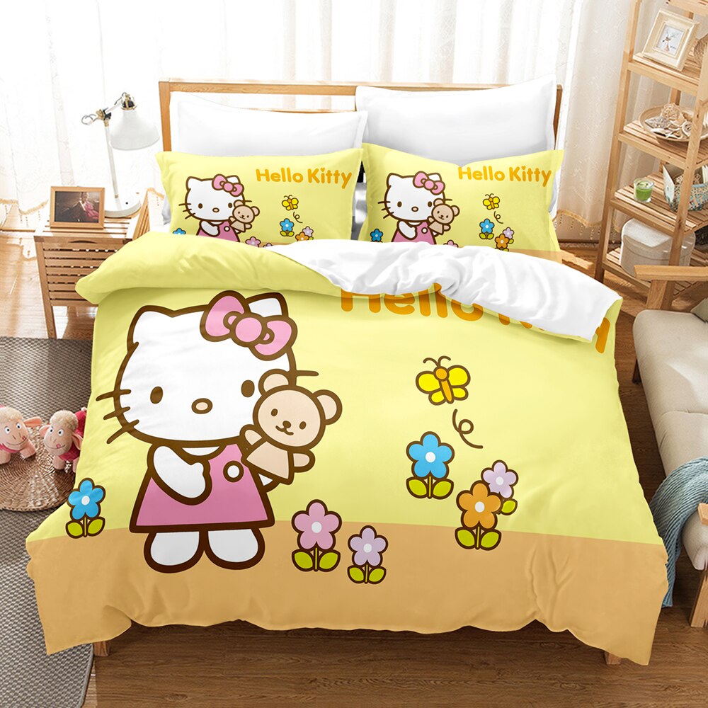 Hello Kitty Yellow Flowers Paplanhuzat