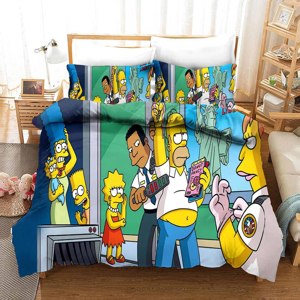 Dynebetræk The Simpsons I Lufthavnen