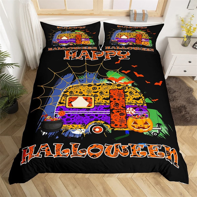 Többszínű Halloween Party Paplanhuzat