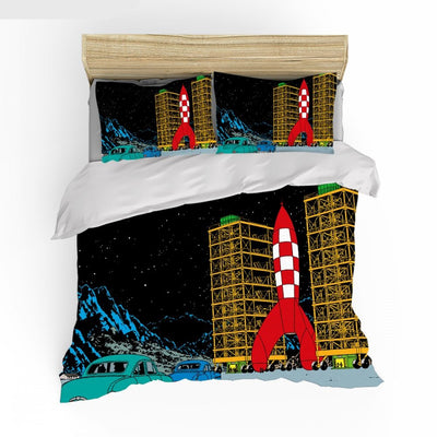 Tintin Lens Moon Rocket Paplanhuzat