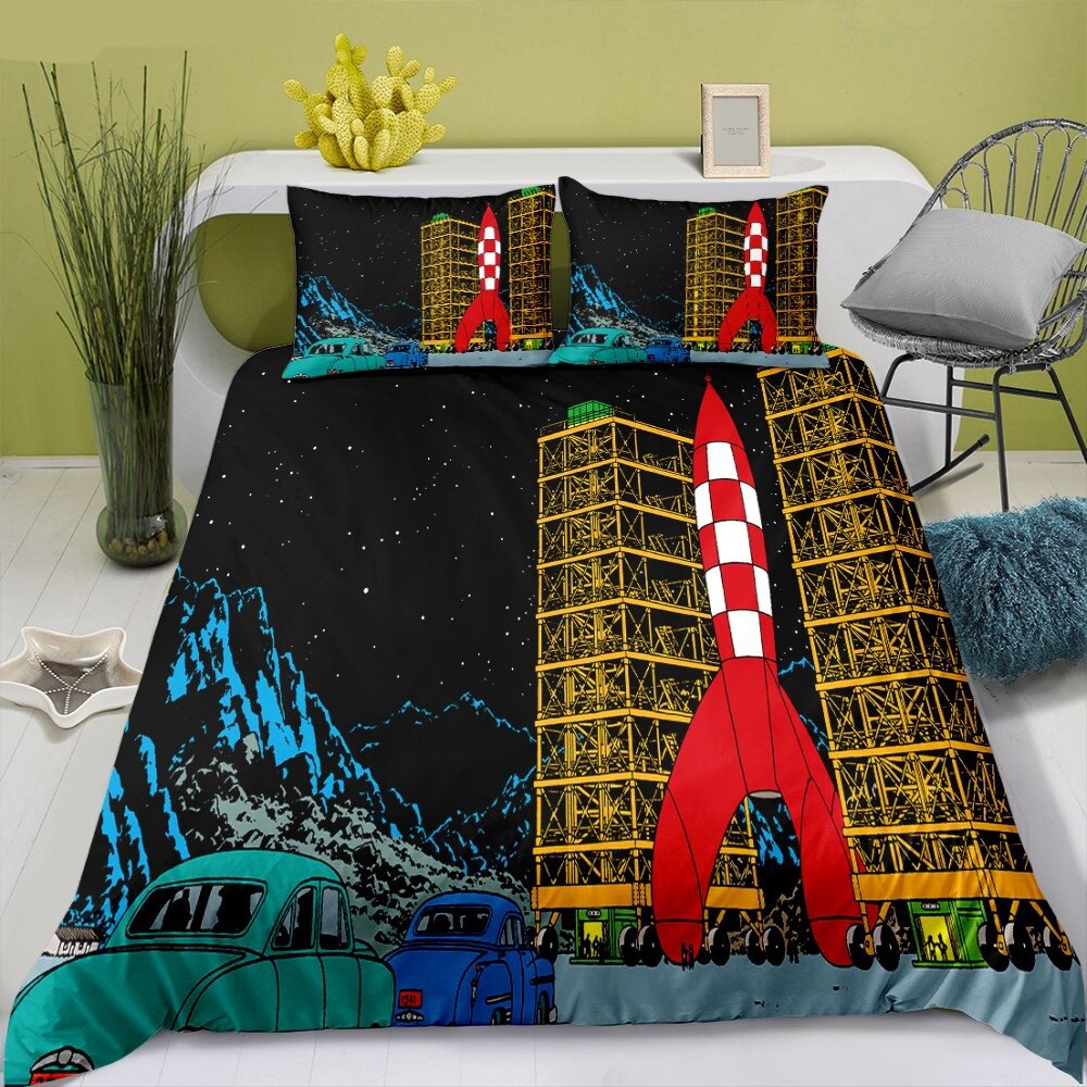 Tintin Lens Moon Rocket Paplanhuzat