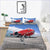 Futuristisk Red Airplane Dynebetræk