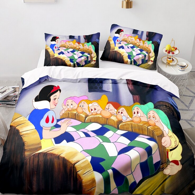 Snehvide Dynebetræk I Dværgenes Seng