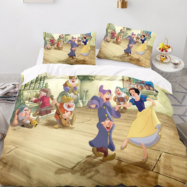 Snehvidt Dynebetræk Danser Med De 7 Dværge