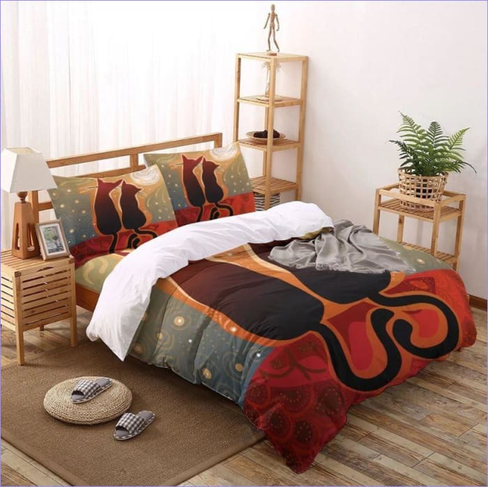 Dynebetræk Cat Sunset