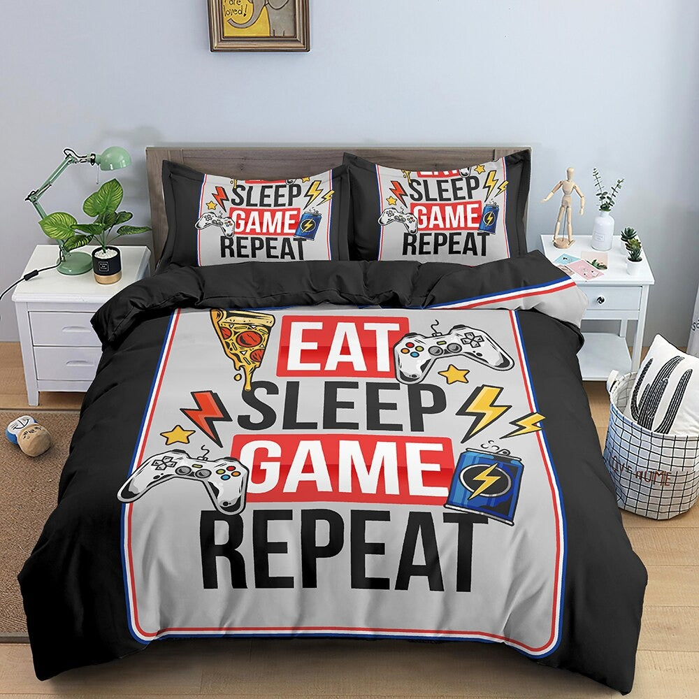 Gamer Eat Sleep Game Repeat Dynebetræk