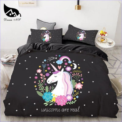 Flerfarvet Unicorn Dynebetræk