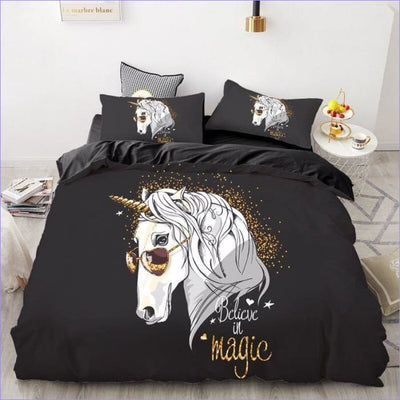 Flerfarvet Unicorn Dynebetræk