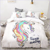 Flerfarvet Unicorn Dynebetræk