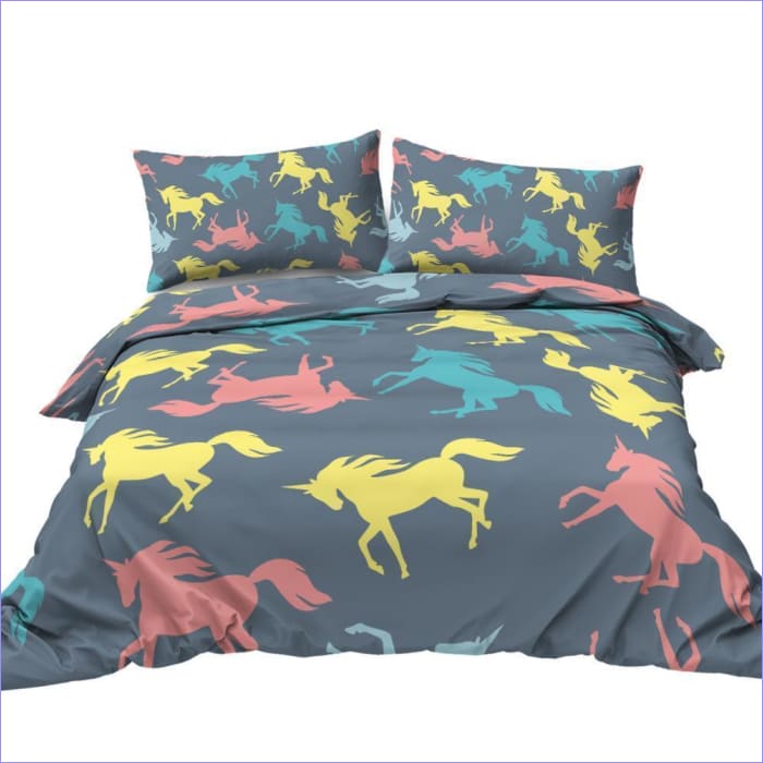 Flerfarvet Unicorns Dynebetræk