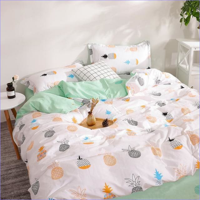 Flerfarvet Modern Ananász Dynebetræk