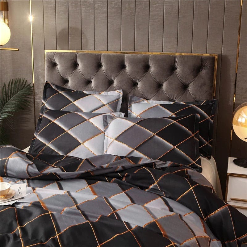 Dynebetræk I Sort Og Sølv