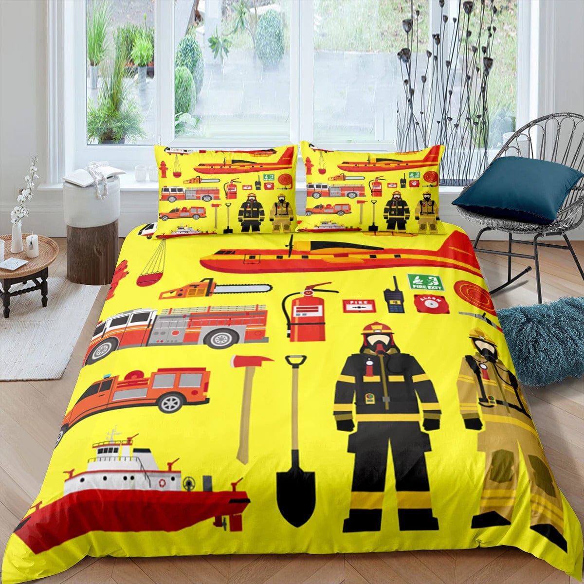 Gul Firefighter Dynebetræk 220x240