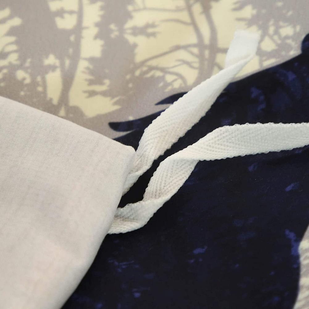 Blå Og Rød Hyttestil Dynebetræk