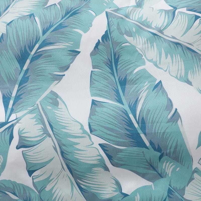 Grønne Og Hvide Tropiske Blomster Dynebetræk