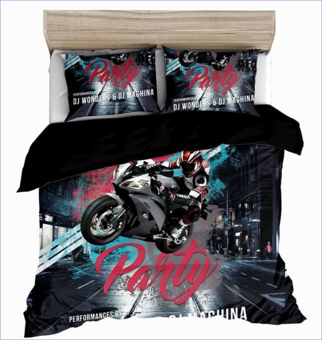 Dynebetræk Med Motorcykelmønster